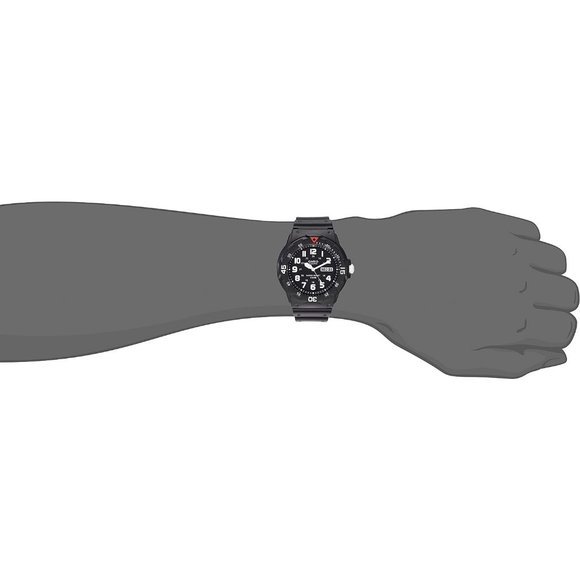 Casio EAW-MRW-200H-1BV Men's MRW200H-1BV Black Resin Dive Watch - Picture 2 of 4